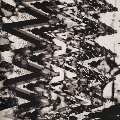 ABSTRACT BLACK COLLAGE STRETCH JERSEY