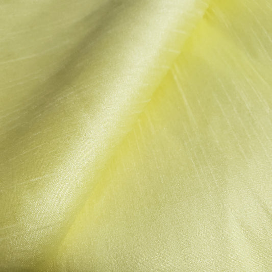 YELLOW FROSTED LEMON FAUX SILK DUPIONI 58"