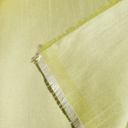 YELLOW FROSTED LEMON FAUX SILK DUPIONI 58"