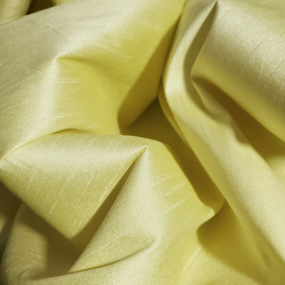 YELLOW FROSTED LEMON FAUX SILK DUPIONI 58"