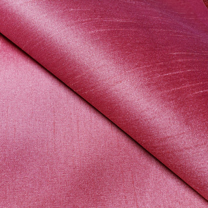 PINK SALMON CORAL FAUX SILK DUPIONI