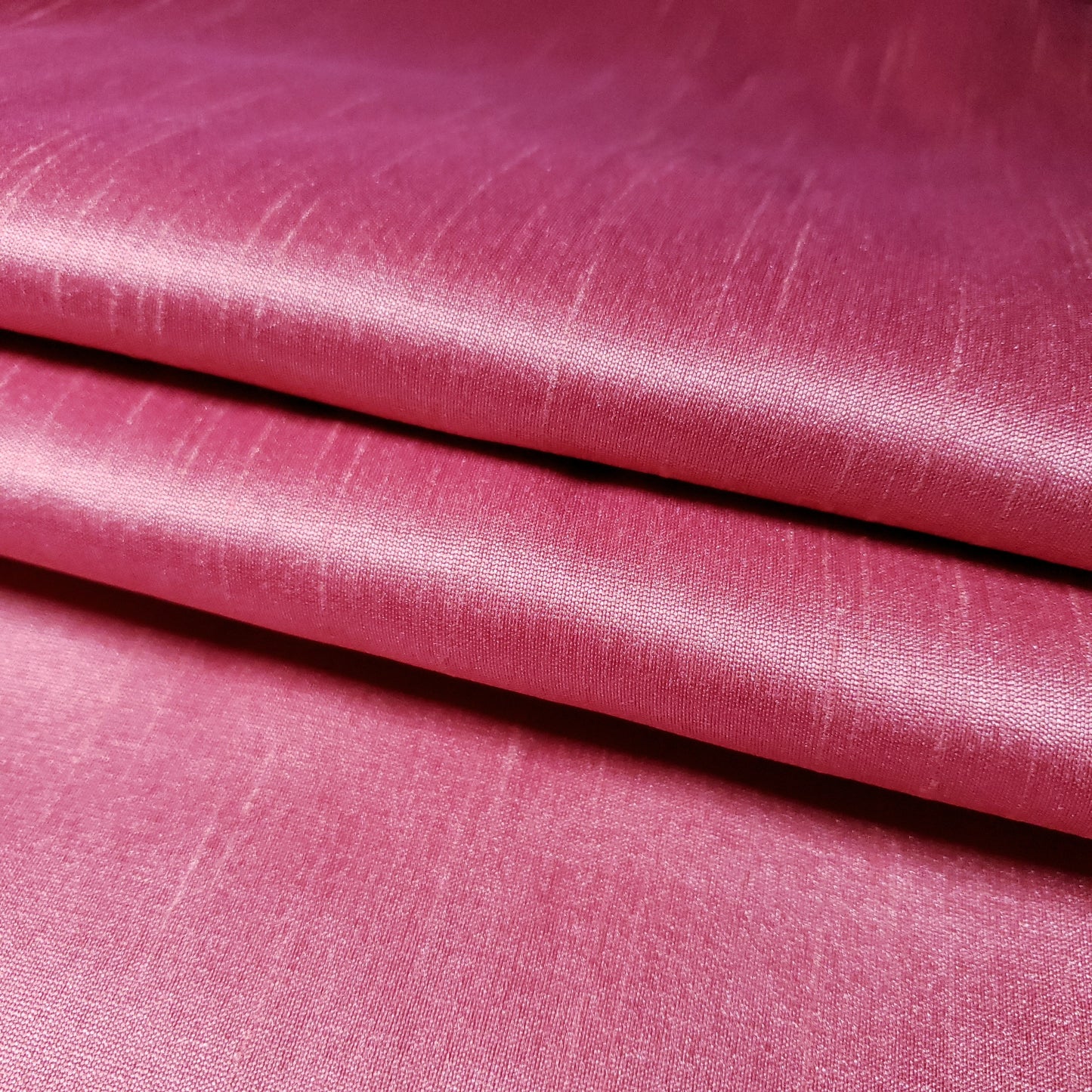 PINK SALMON CORAL FAUX SILK DUPIONI