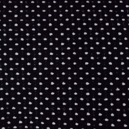 BLACK WHITE SWISS DOT TWEED FABRIC 58" BY THE SMAL POLKA DOT FASHION FABRIC