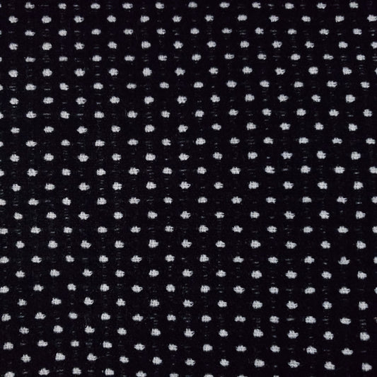 BLACK WHITE SWISS DOT TWEED FABRIC 58" BY THE SMAL POLKA DOT FASHION FABRIC