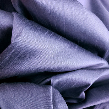 PURPLE LAVENDER SILVER FAUX SILK DUPIONI FABRIC TWO TONE 60" BY THE YARD