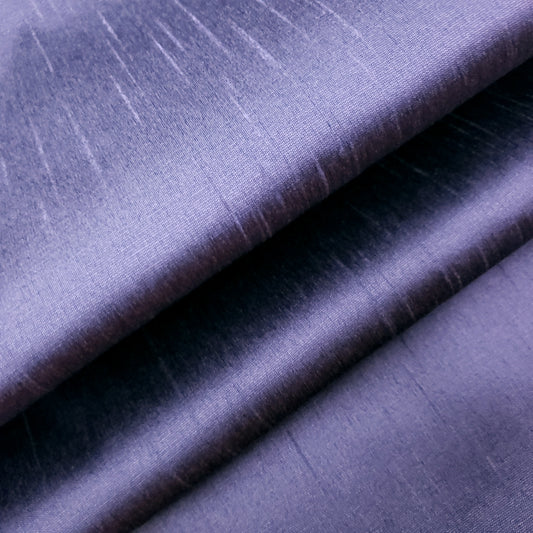 PURPLE LAVENDER SILVER FAUX SILK DUPIONI FABRIC TWO TONE 60" BY THE YARD