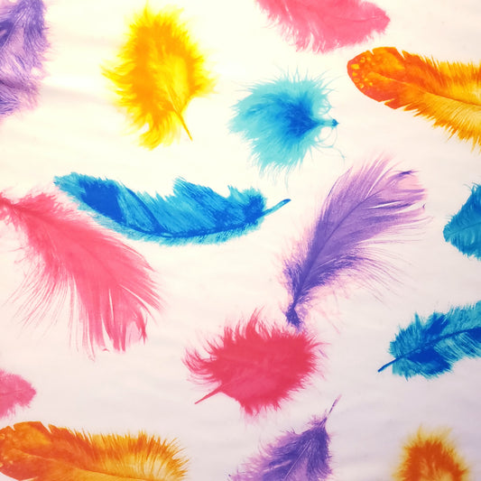 FEATHER VIBRANT CHIFFON PRINT
