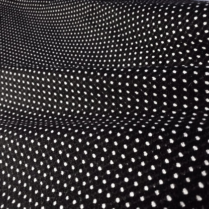 BLACK WHITE SWISS DOT TWEED FABRIC 58" BY THE SMAL POLKA DOT FASHION FABRIC