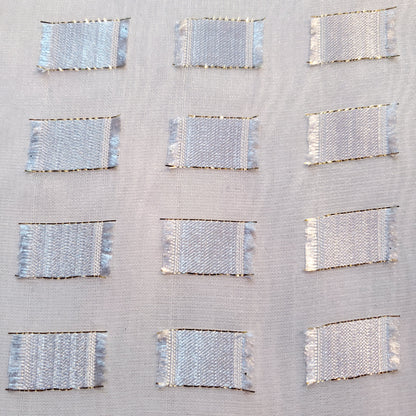 ANGELIC WHITE GILDED GOLD RIBBON VOILE
