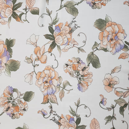 WATERCOLOR PEONE CHIFFON WHITE