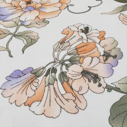WATERCOLOR PEONE CHIFFON WHITE