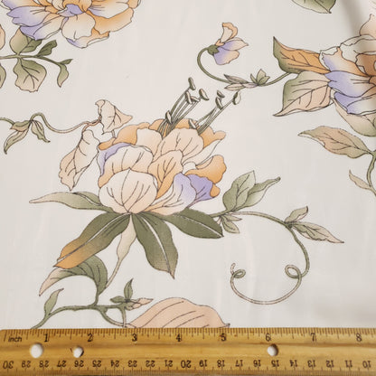 WATERCOLOR PEONE CHIFFON WHITE