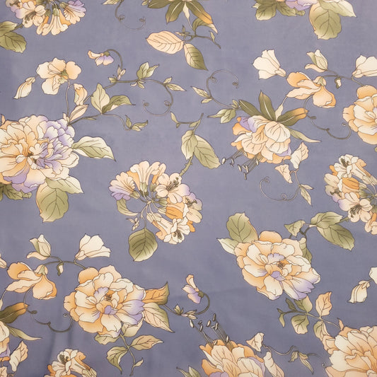 WATERCOLOR PEONE CHIFFON BLUE