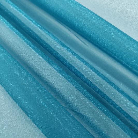 CRYSTAL ORGANZA 5 YARD LOT BLUE TEAL