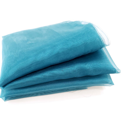 CRYSTAL ORGANZA 5 YARD LOT BLUE TEAL