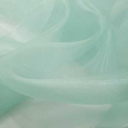CRYSTAL ORGANZA 5 YARD LOT GREEN MINT