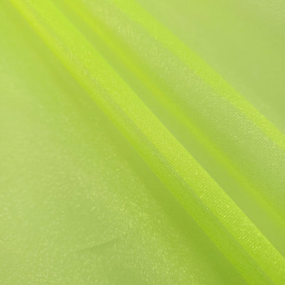 CRYSTAL ORGANZA 5 YARD LOT NEON HIGHLIGHTER YELLOW