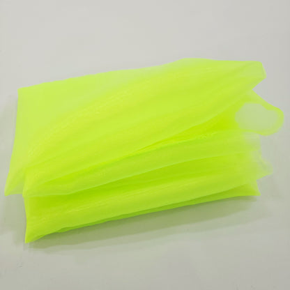 CRYSTAL ORGANZA 5 YARD LOT NEON HIGHLIGHTER YELLOW