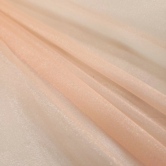 CRYSTAL ORGANZA 5 YARD LOT ORANGE PEACH