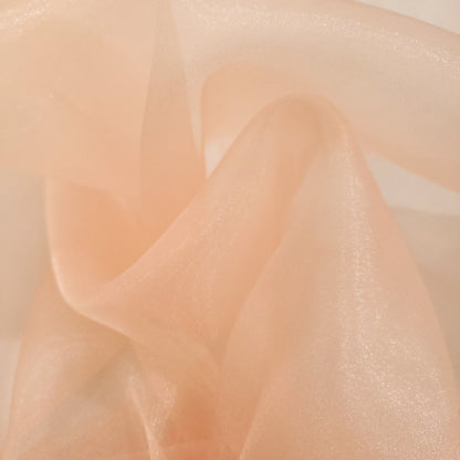 CRYSTAL ORGANZA 5 YARD LOT ORANGE PEACH