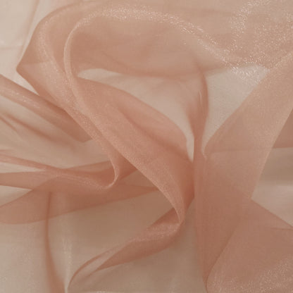 CRYSTAL ORGANZA 5 YARD LOT PINK DUSTY ROSE