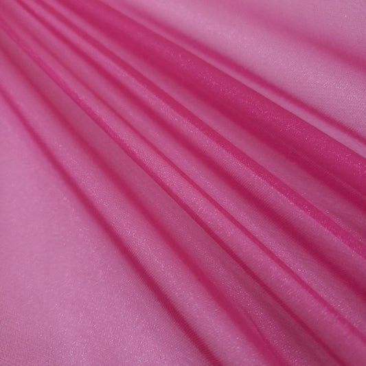 CRYSTAL ORGANZA 5 YARD LOT PINK FUCHSIA