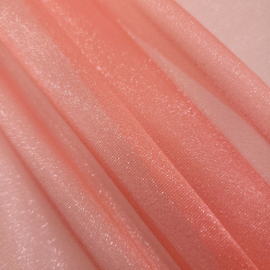 CRYSTAL ORGANZA 5 YARD LOT PINK CORAL