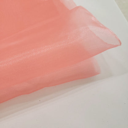 CRYSTAL ORGANZA 5 YARD LOT PINK CORAL