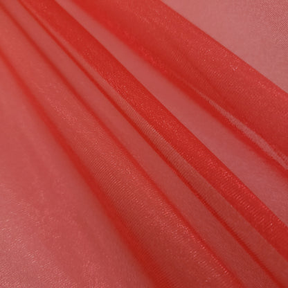 CRYSTAL ORGANZA 5 YARD LOT RED
