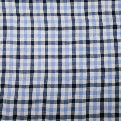 PRE-LINED BLUE PLAID SHIRTING