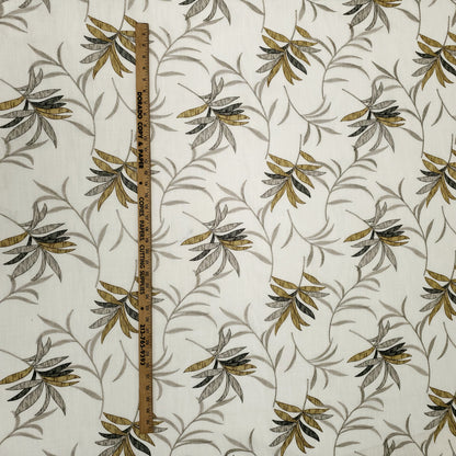 GILDED PALM EMBROIDERED DRAPERY