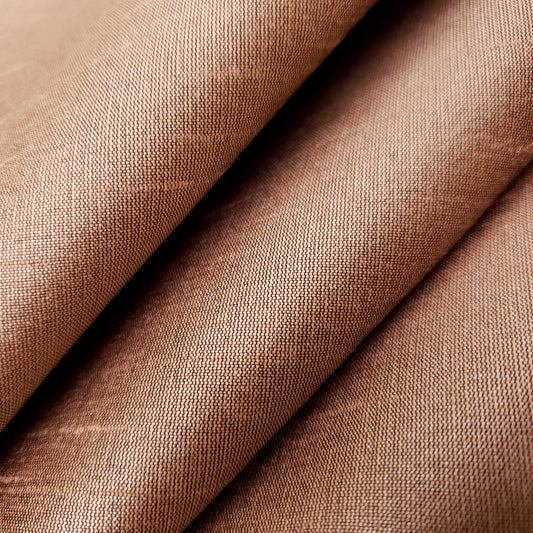 ORANGE PEACH ASH FAUX SILK DUPIONI