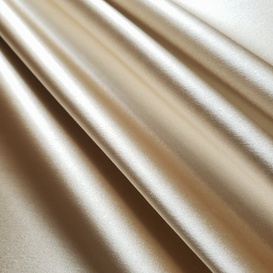 SOFT LUSTER STRETCH SATIN CHAMPAGNE GOLD