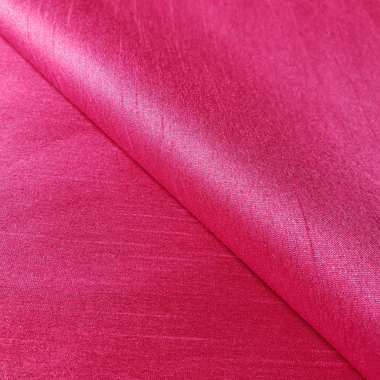PINK FUSCHIA PEONE FAUX SILK DUPIONI
