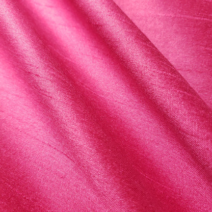 PINK FUSCHIA PEONE FAUX SILK DUPIONI