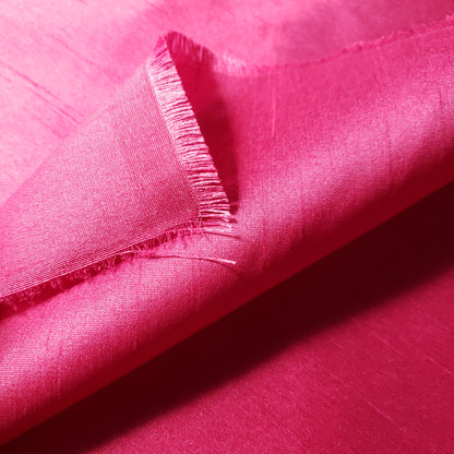 PINK FUSCHIA PEONE FAUX SILK DUPIONI