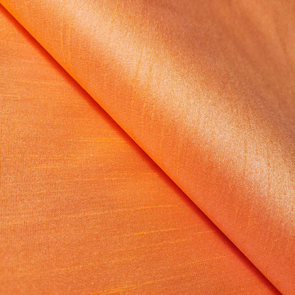 ORANGE NEON CREAMCICLE FAUX SILK DUPIONI 58"