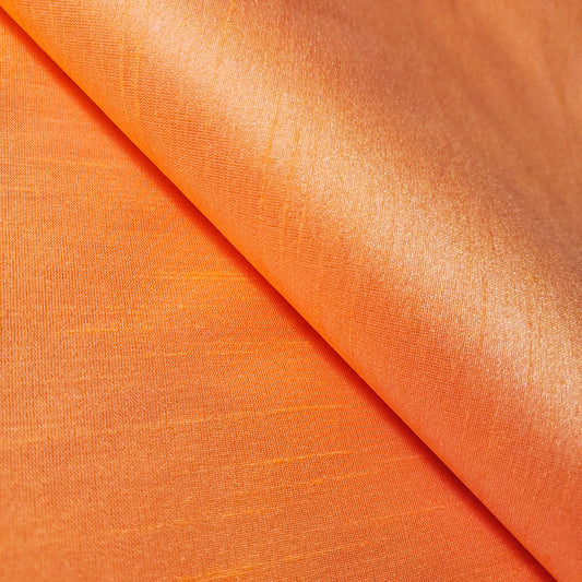 ORANGE NEON CREAMCICLE FAUX SILK DUPIONI 58"