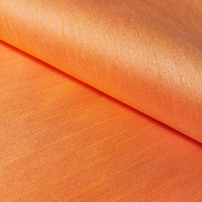 ORANGE NEON CREAMCICLE FAUX SILK DUPIONI 58"