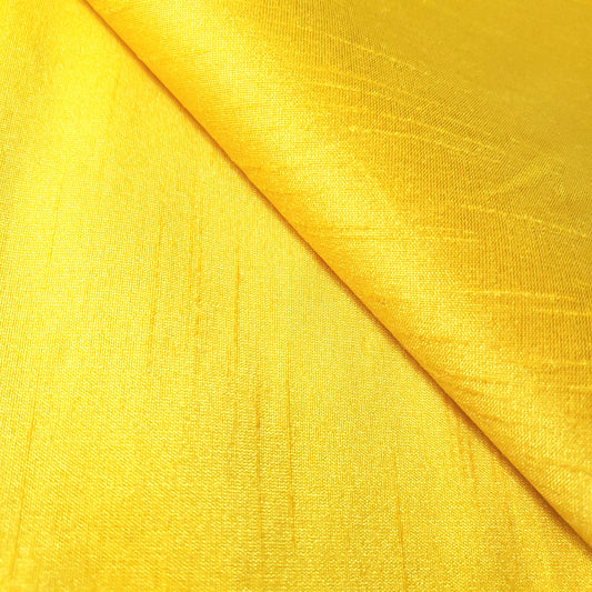 YELLOW MEYER CANARY FAUX SILK DUPIONI