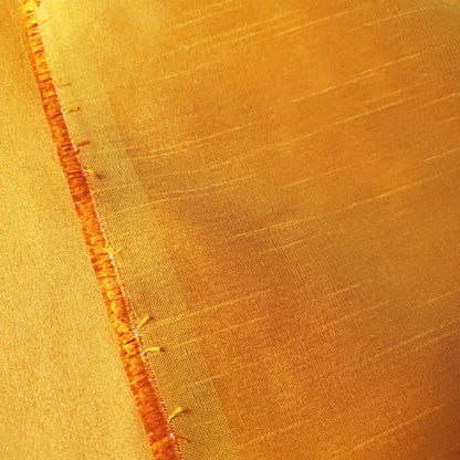 ORANGE YELLOW BUTTERNUT SQUASH FAUX SIK DUPIONI 58"
