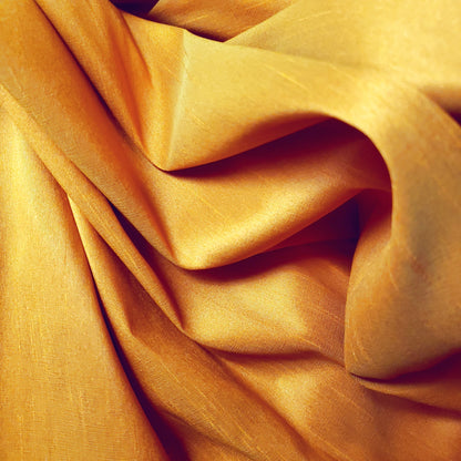 ORANGE YELLOW BUTTERNUT SQUASH FAUX SIK DUPIONI 58"