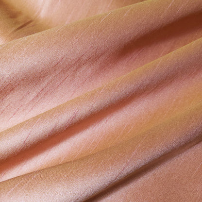BLUSH PINK YELLOW LEMONADE FAUX SILK DUPIONI
