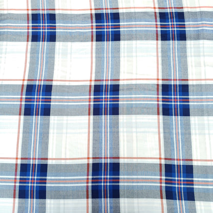 BRUSHED BLUE PLAID SHIRTING