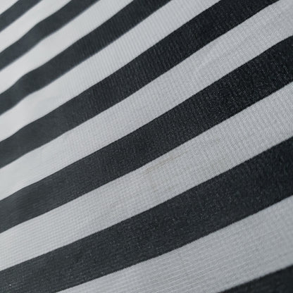 STRIPE CHIFFON BLACK WHITE