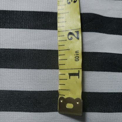STRIPE CHIFFON BLACK WHITE