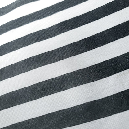 STRIPE CHIFFON BLACK WHITE
