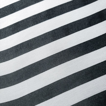 STRIPE CHIFFON BLACK WHITE