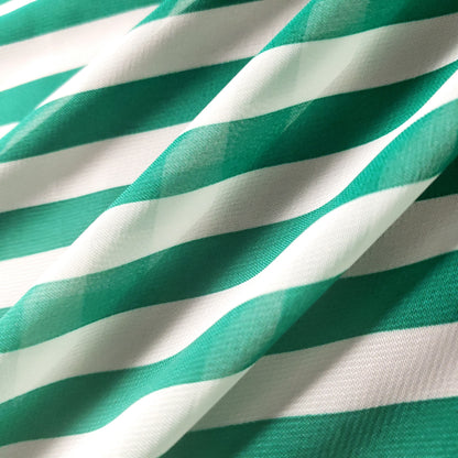 STRIPE CHIFFON KELLY GREEN