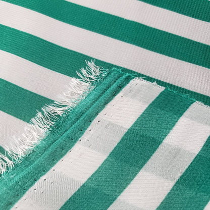 STRIPE CHIFFON KELLY GREEN